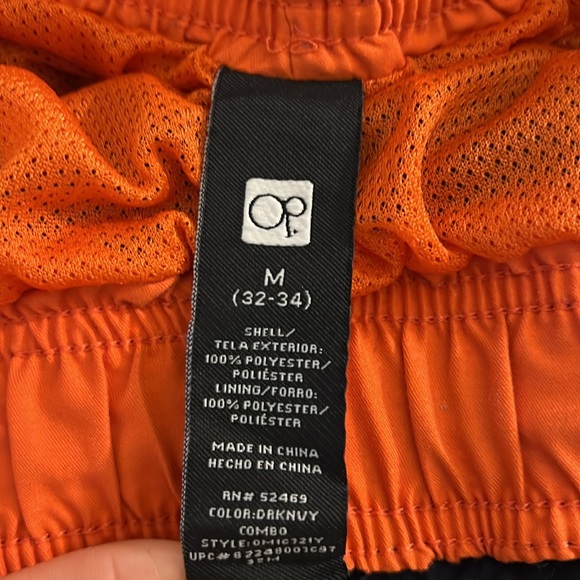 OP. Men’s size Med. (32-34) Navy Blue w/elastic waist Swim Trunks - Picture 6 of 11